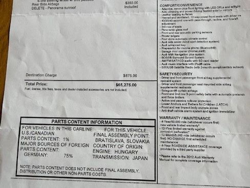 Used 2012 Audi Q7 3.0T S line Prestige image 13