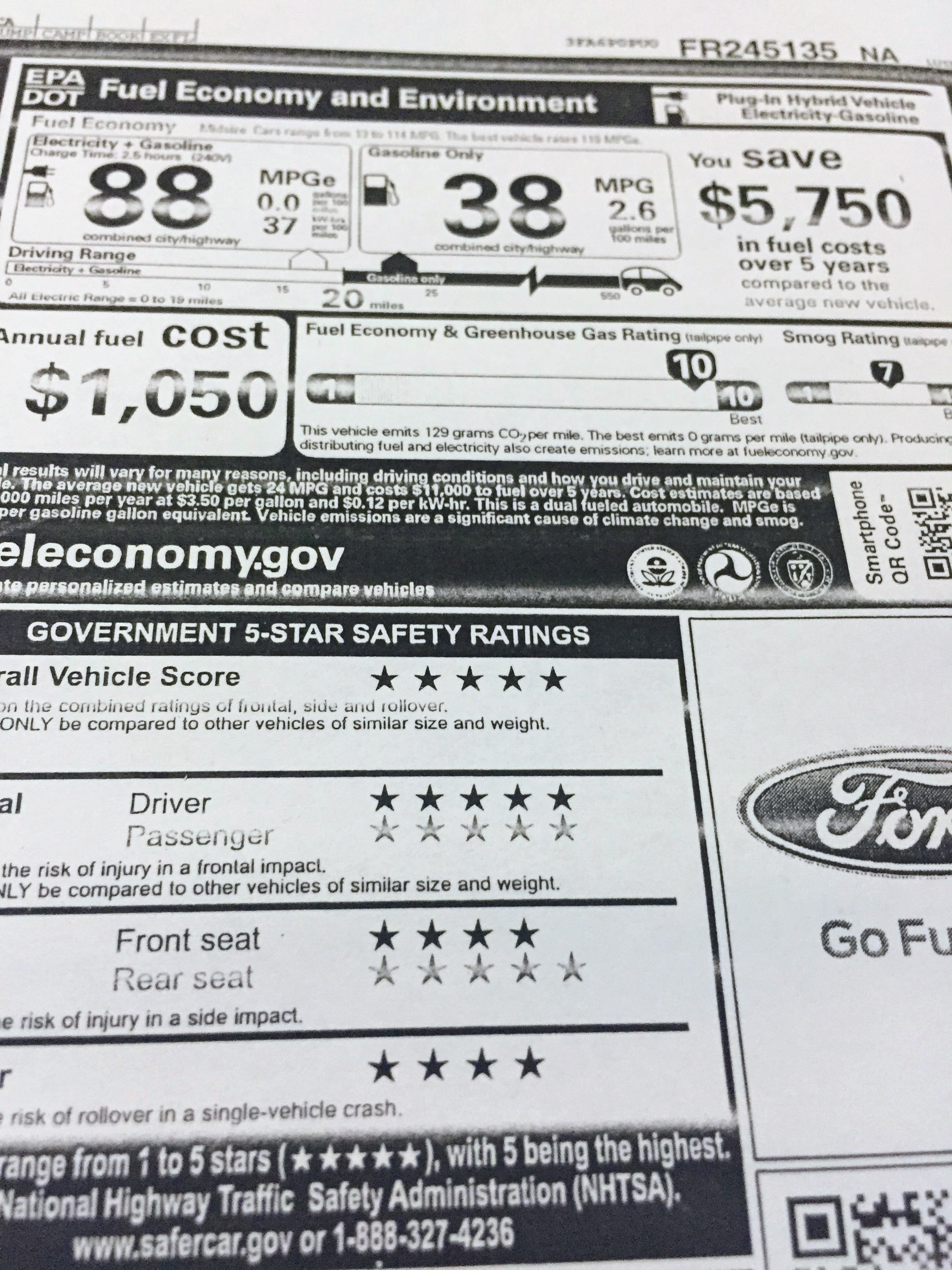 Used 2015 Ford Fusion Energi SE FWD image 11