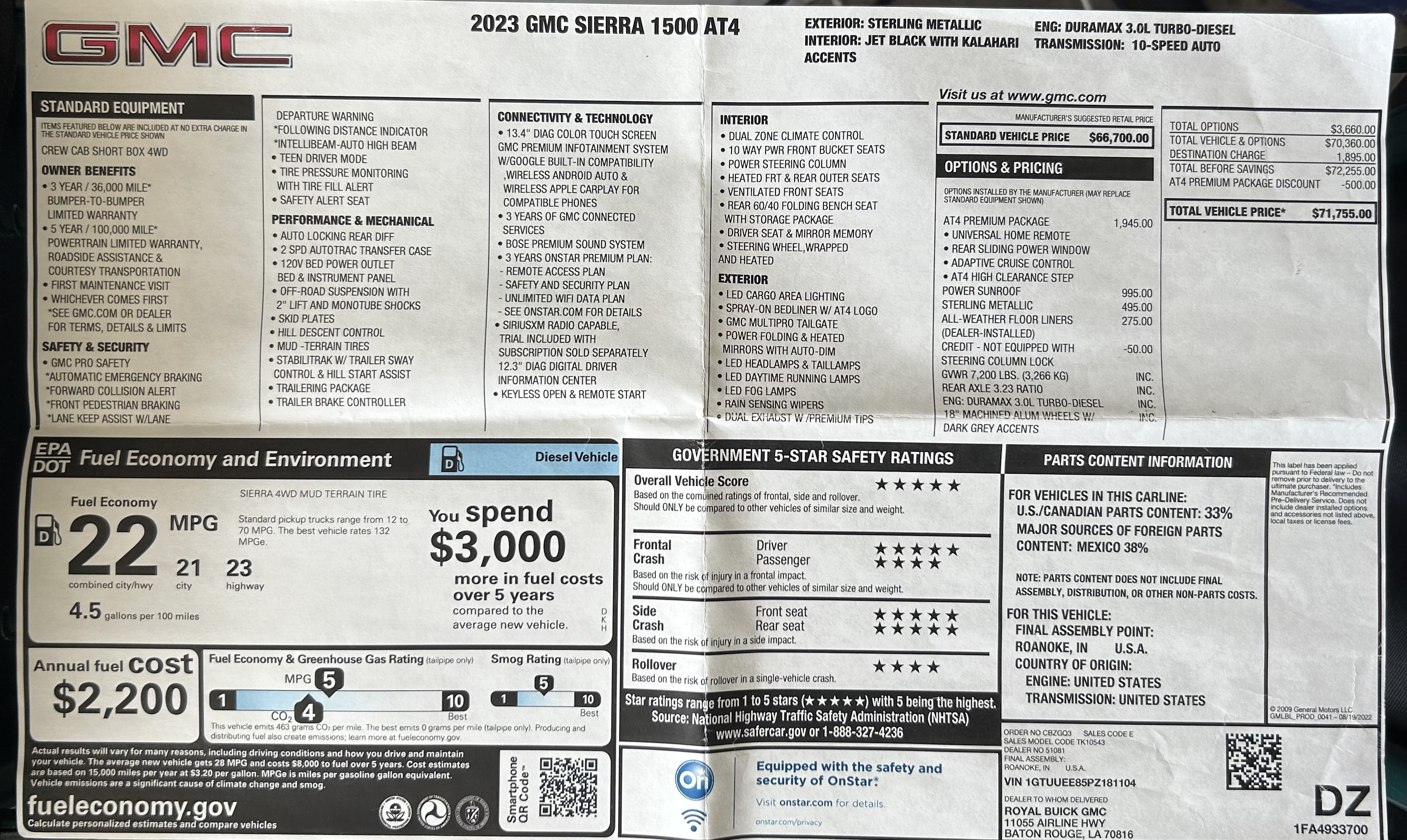 Used 2023 GMC Sierra 1500 AT4 w/ AT4 Premium Package AWD/4WD image 25