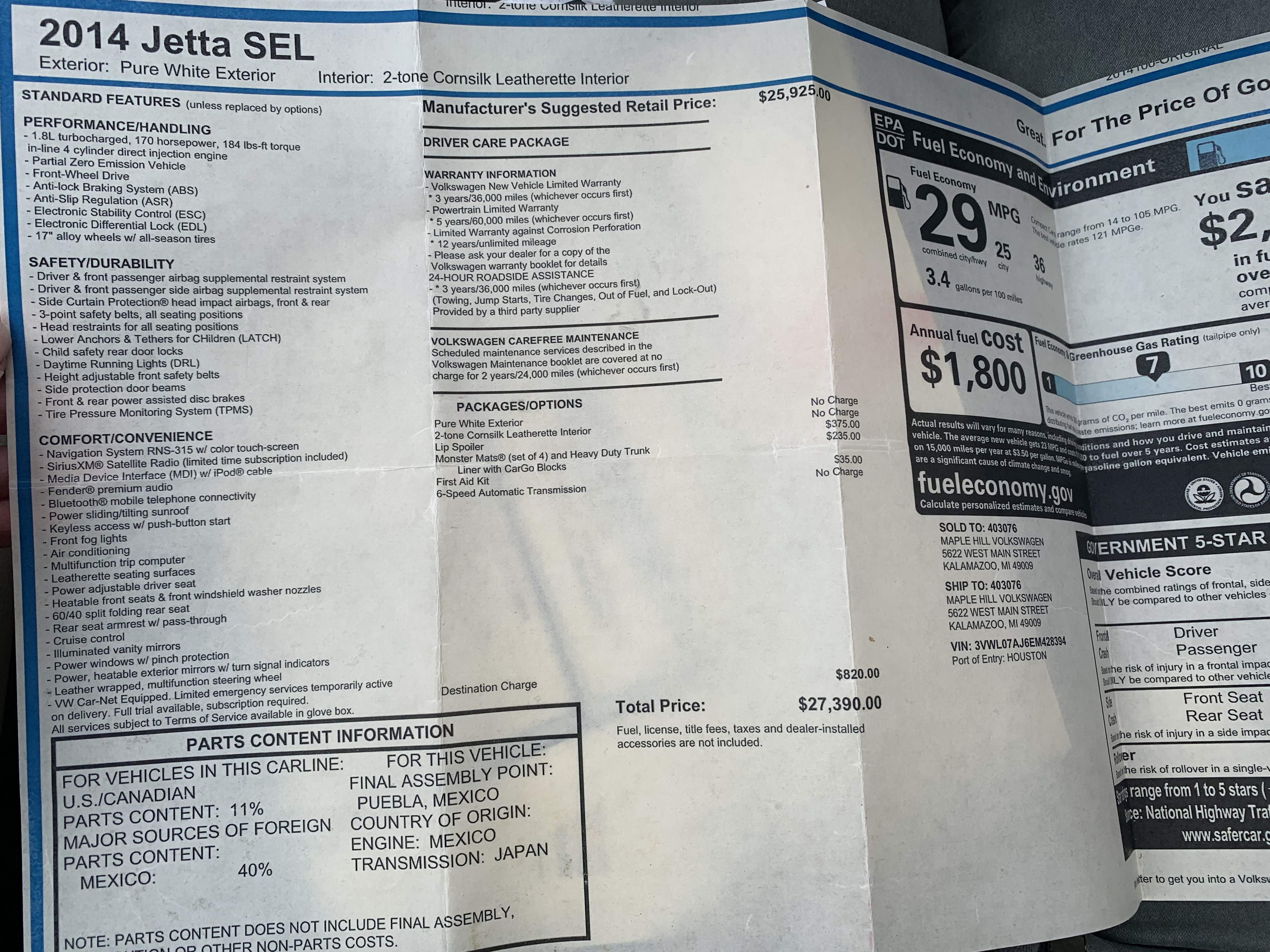 Used 2014 Volkswagen Jetta SEL FWD image 11