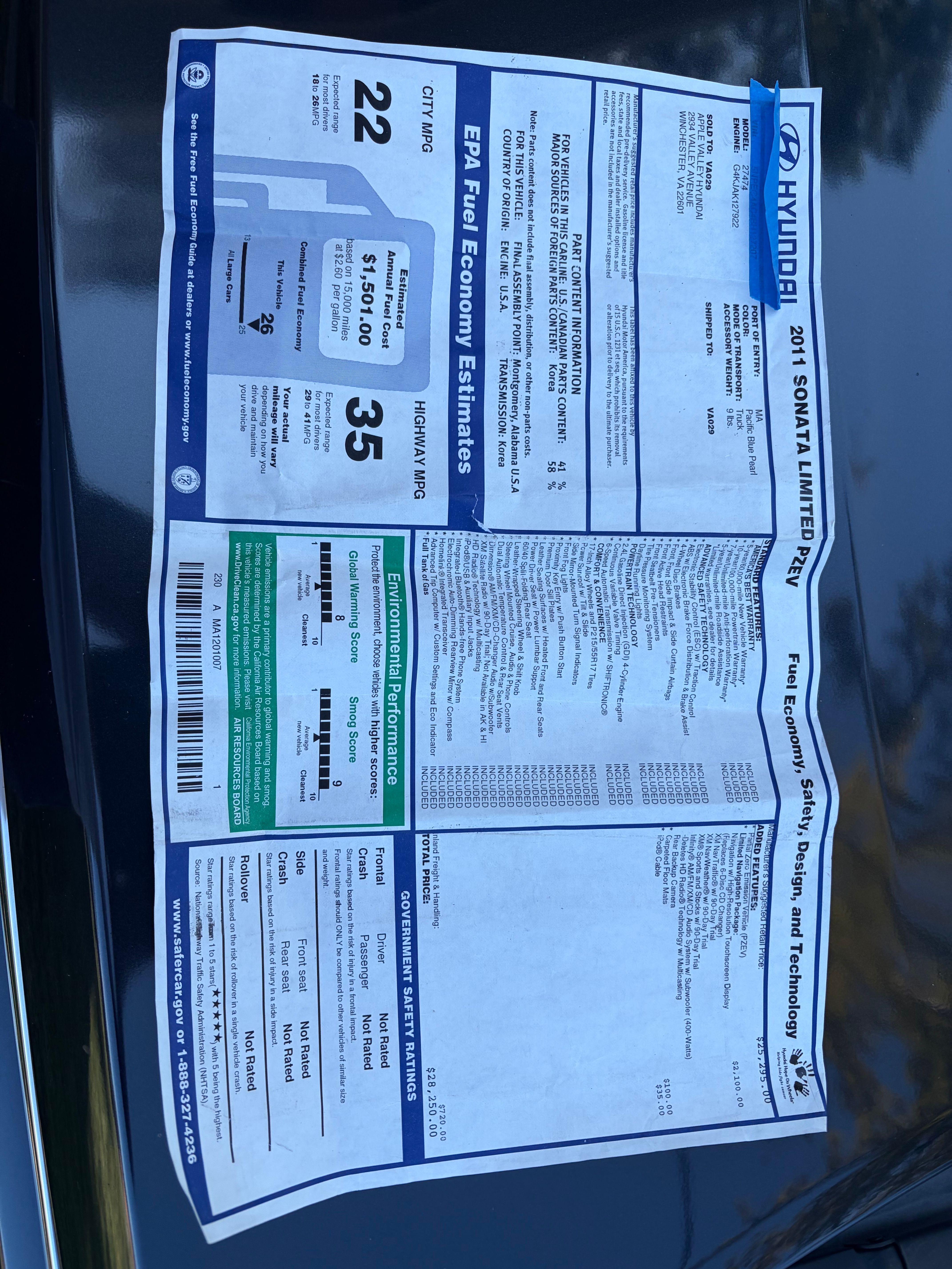 Used 2011 Hyundai Sonata Limited w/ Navigation Pkg 5 FWD image 14