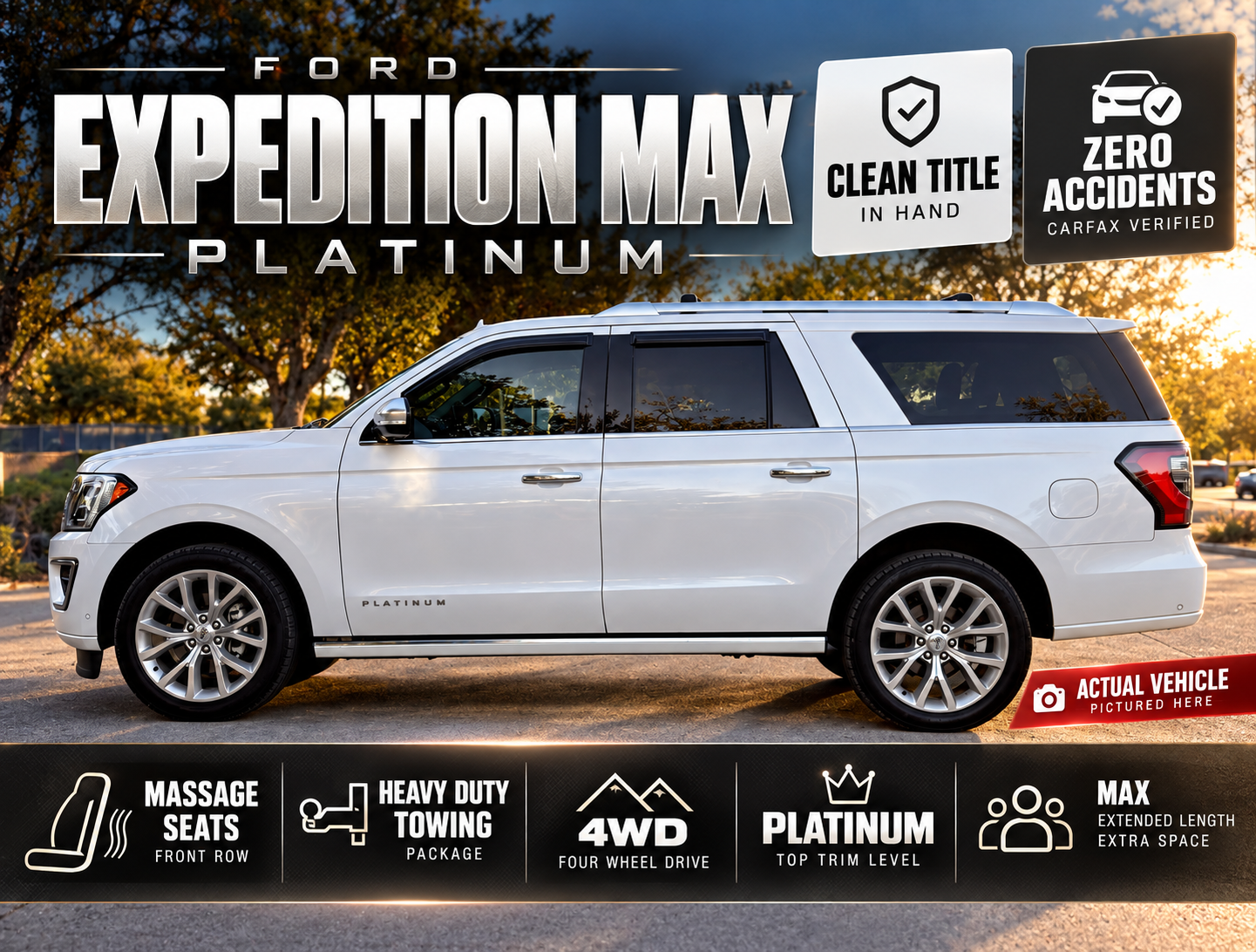 Used 2019 Ford Expedition Max Platinum AWD/4WD image 2