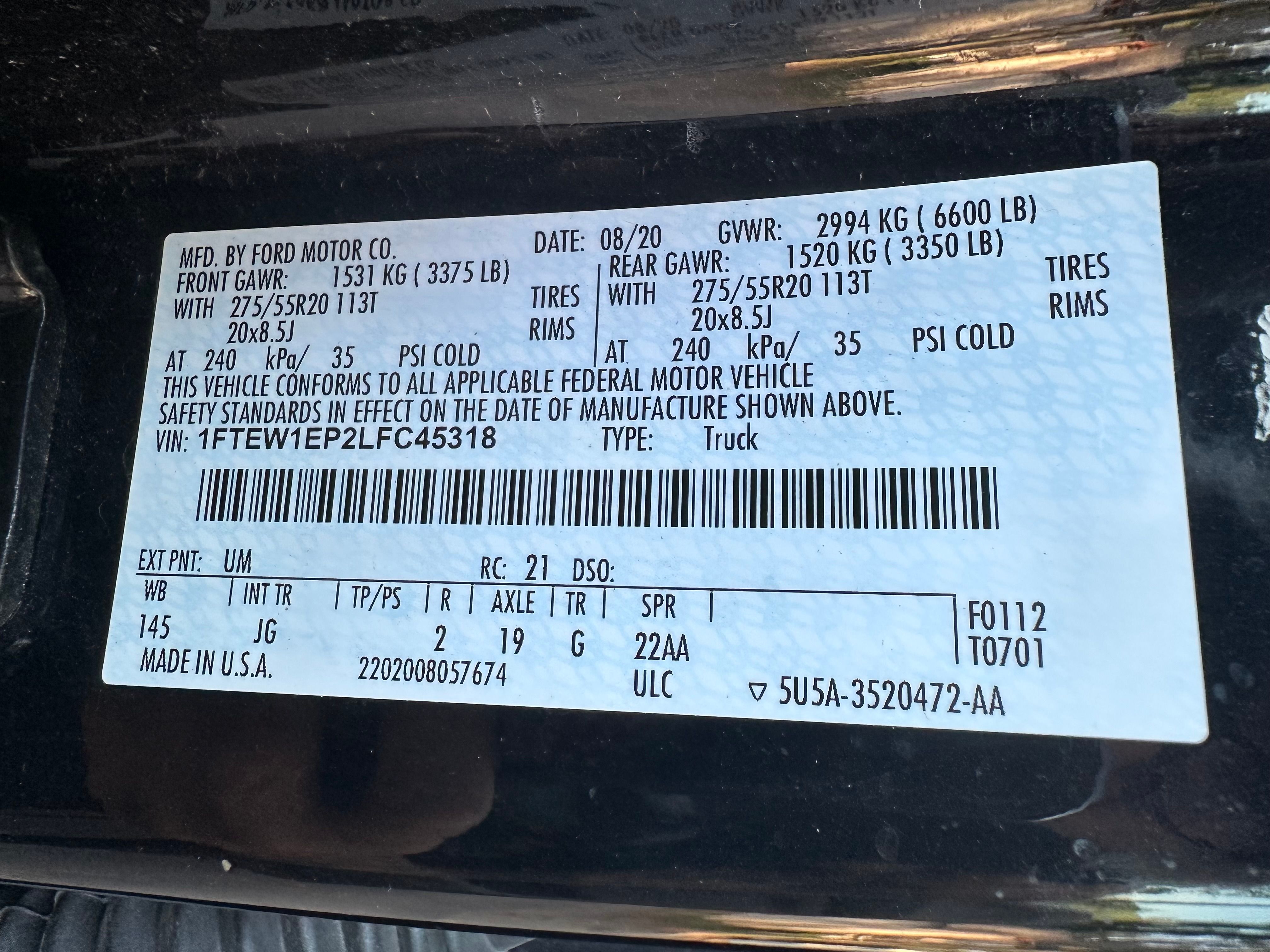 Used 2020 Ford F150 XL w/ Equipment Group 101A Mid AWD/4WD image 13