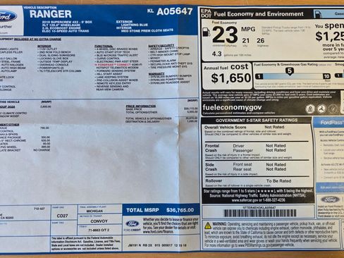 Used 2019 Ford Ranger XLT w/ Equipment Group 302A Luxury image 14