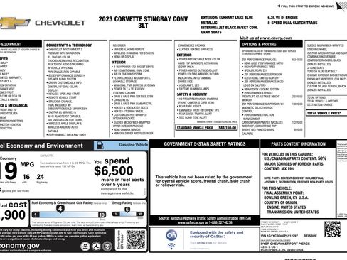 Used 2023 Chevrolet Corvette Stingray Premium Conv w/ Z51 Performance Package image 31