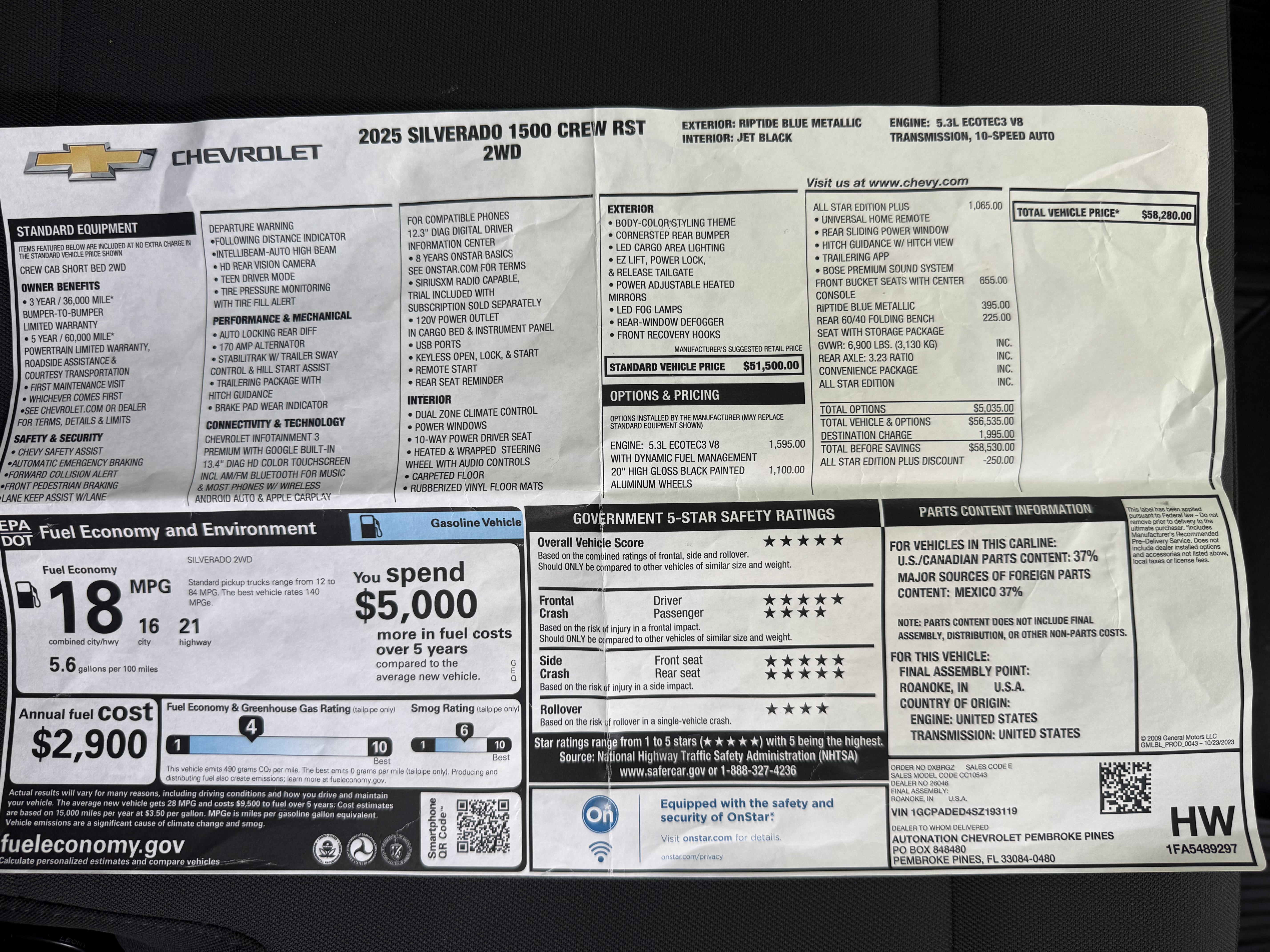 Used 2025 Chevrolet Silverado 1500 RST w/ All Star Edition Plus RWD image 15