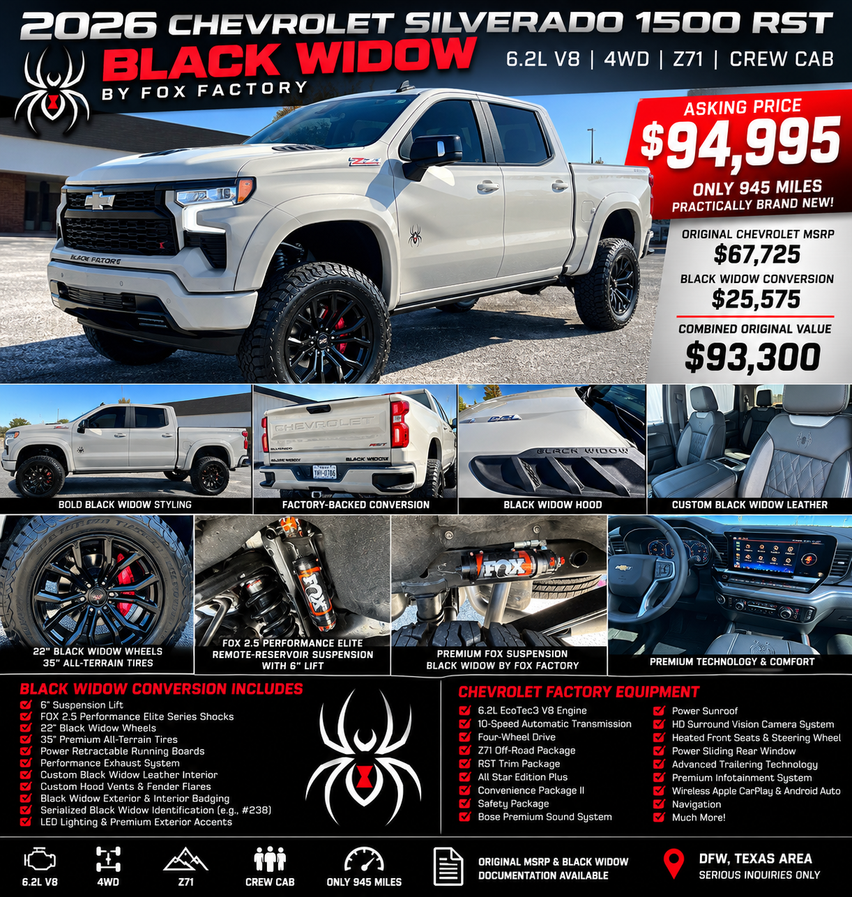 Used 2026 Chevrolet Silverado 1500 RST AWD/4WD image 1