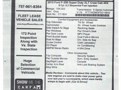 Used 2015 Ford F250 XLT w/ XLT Interior Package