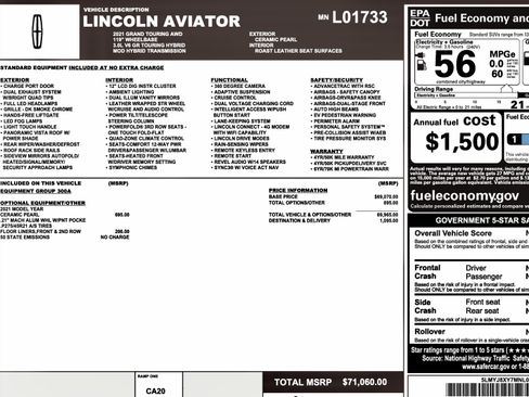 Used 2021 Lincoln Aviator Grand Touring AWD/4WD image 18