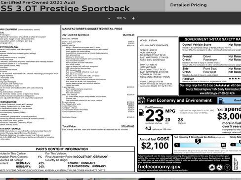 Used 2021 Audi S5 Prestige w/ Prestige Package image 32