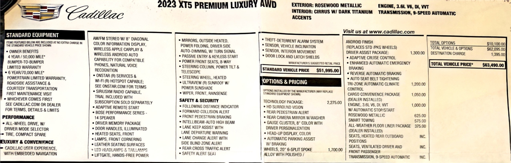 Used 2023 Cadillac XT5 Premium Luxury w/ Technology Package AWD/4WD image 18