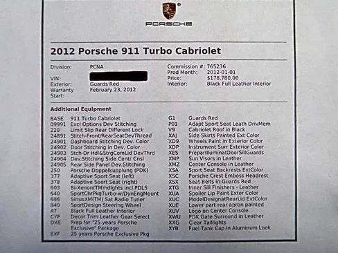 Used 2012 Porsche 911 Turbo AWD/4WD image 17