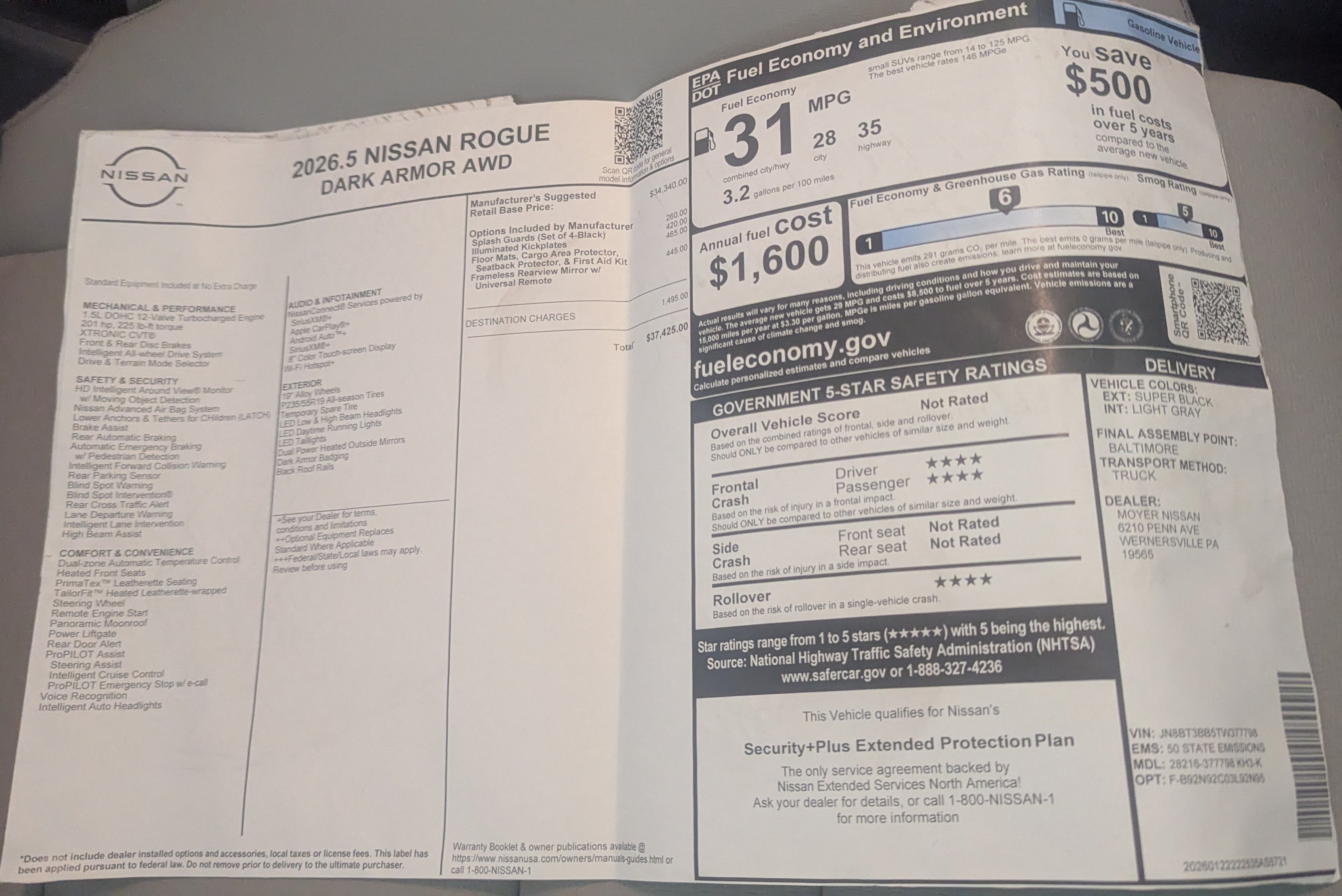 Used 2026 Nissan Rogue Dark Armor AWD/4WD image 1