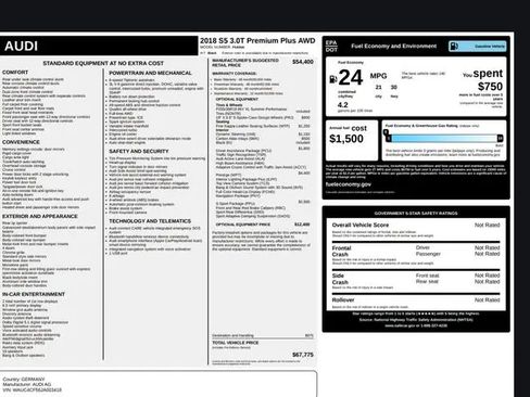 Used 2018 Audi S5 Prestige w/ S Sport Package image 5