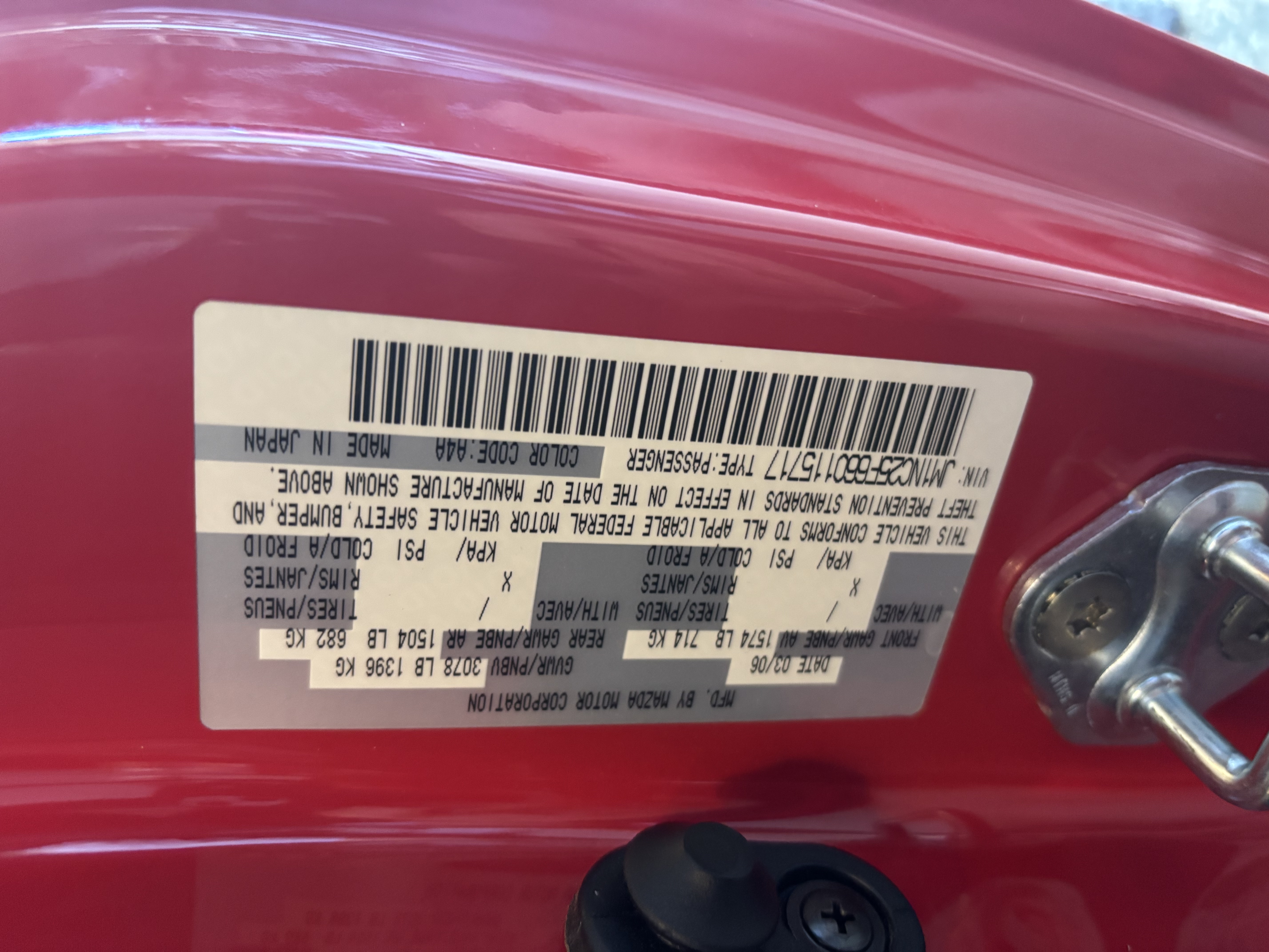 Used 2006 MAZDA MX-5 Miata Sport RWD image 11