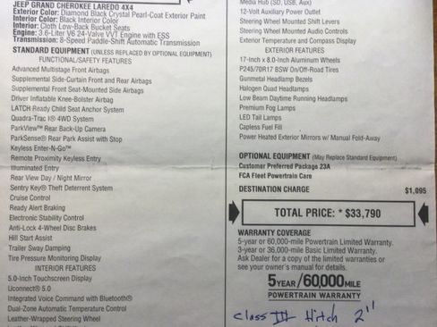 Used 2017 Jeep Grand Cherokee Laredo image 21