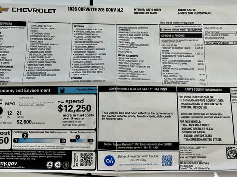 Used 2026 Chevrolet Corvette Z06 RWD image 13