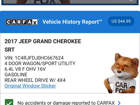 Used 2017 Jeep Grand Cherokee SRT image 10