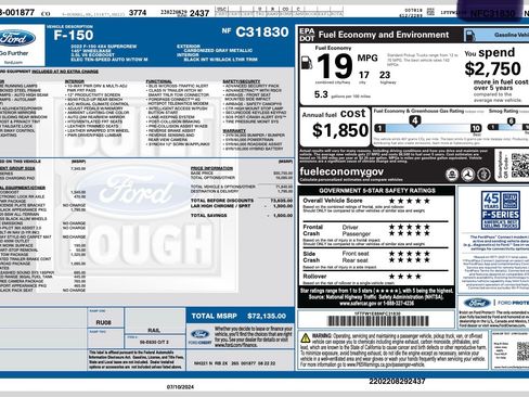Used 2022 Ford F150 Lariat w/ Equipment Group 502A High AWD/4WD image 16