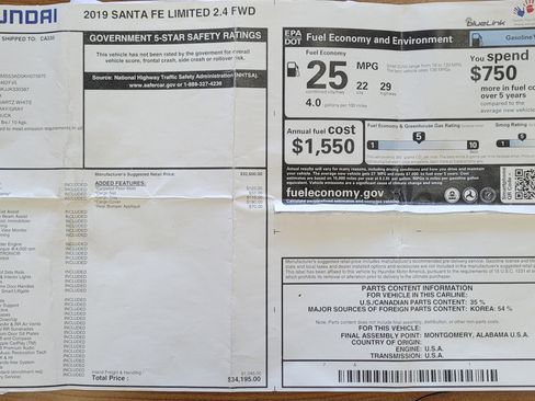 Used 2019 Hyundai Santa Fe Limited image 24