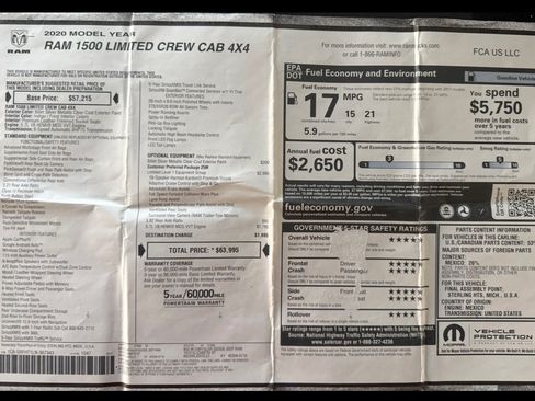 Used 2020 RAM 1500 Limited image 18