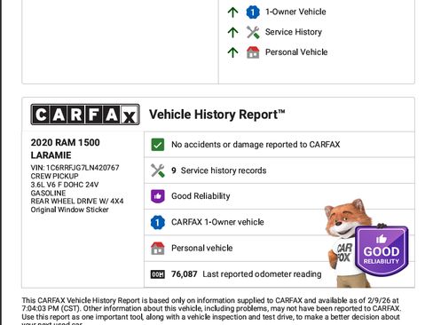 Used 2020 RAM 1500 Laramie image 2