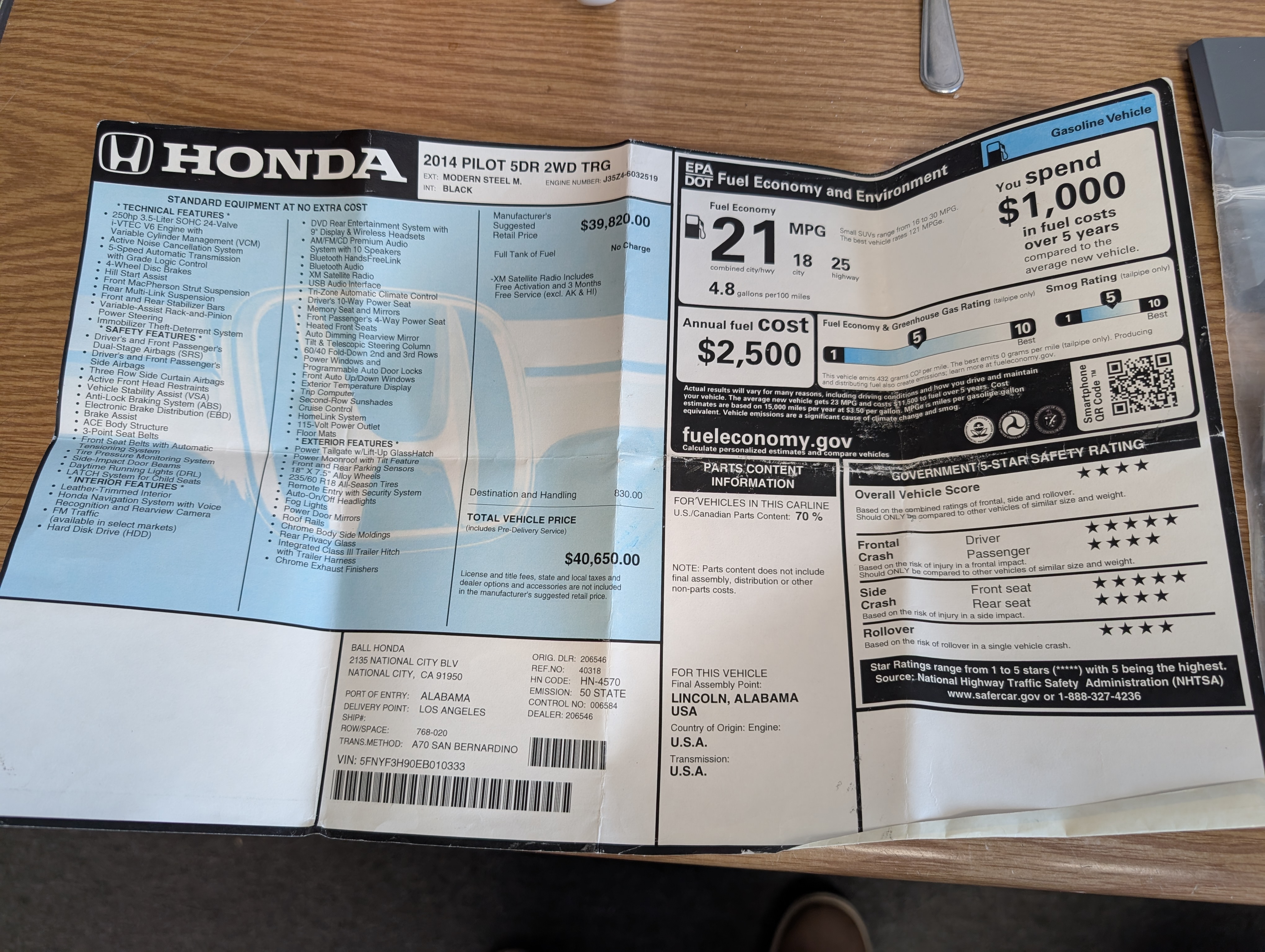 Used 2014 Honda Pilot Touring image 16