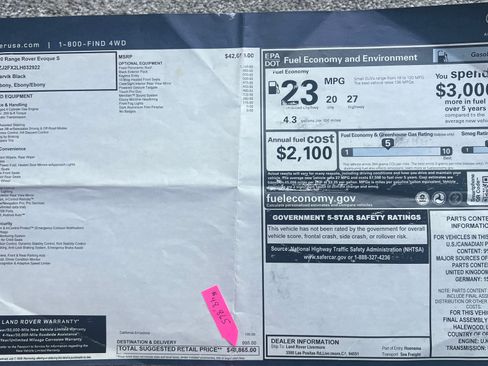 Used 2020 Land Rover Range Rover Evoque S image 28