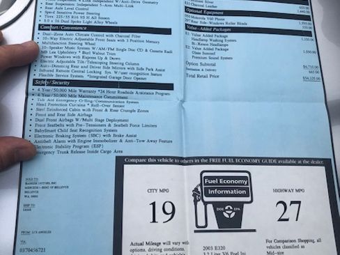 Used 2003 Mercedes-Benz E 320 Sedan image 11