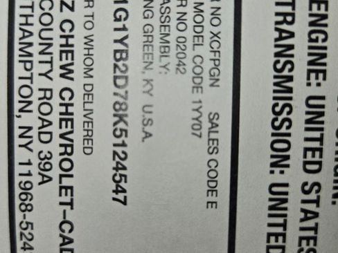 Used 2019 Chevrolet Corvette Stingray Coupe w/ Battery Protection Package image 6