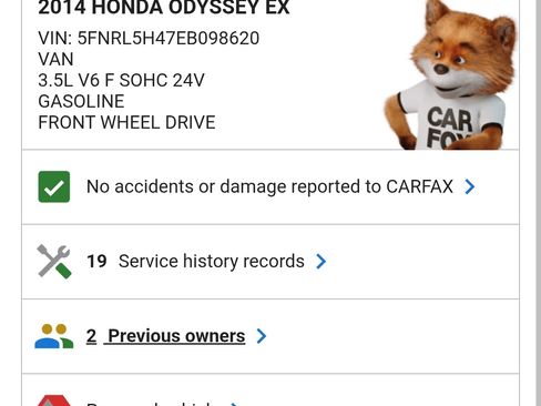 Used 2014 Honda Odyssey EX image 6