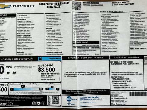 Used 2016 Chevrolet Corvette Stingray Convertible w/ 3LT Preferred Equipment Group image 32