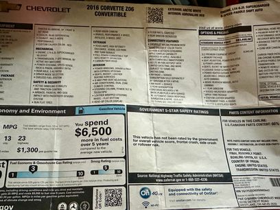 Used 2016 Chevrolet Corvette Z06 w/ 3LZ Preferred Equipment Group