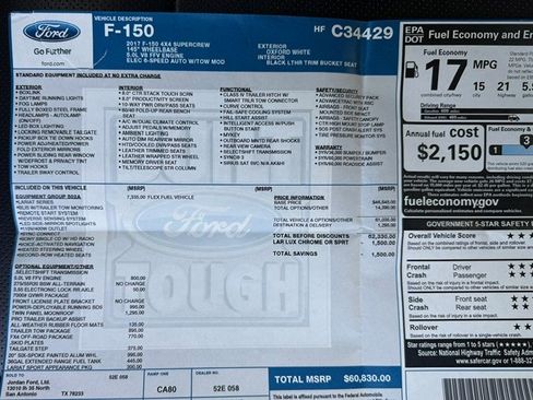 Used 2017 Ford F150 Lariat w/ Equipment Group 502A Luxury AWD/4WD image 22