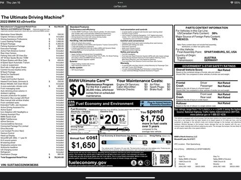 Used 2022 BMW X5 xDrive45e w/ M Sport Package image 5