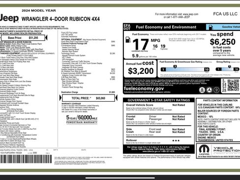 Used 2024 Jeep Wrangler Unlimited Rubicon w/ Technology Group image 16