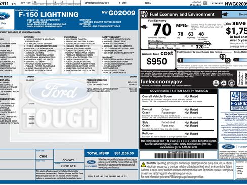 Used 2022 Ford F150 Lightning Lariat w/ Equipment Group 511A High image 23