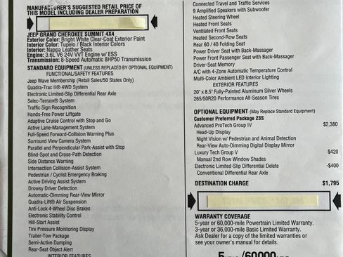 Used 2023 Jeep Grand Cherokee Summit w/ Adv Protech Group IV image 31