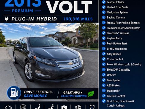 Used 2013 Chevrolet Volt Premium w/ Premium Trim Package FWD image 1