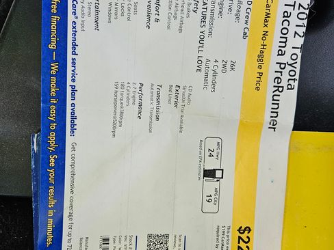 Used 2012 Toyota Tacoma PreRunner image 15