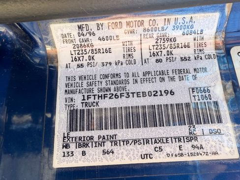Used 1996 Ford F250 4x4 Regular Cab image 14