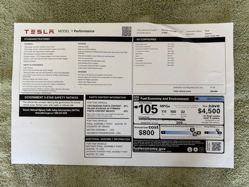 Used 2026 Tesla Model Y Performance AWD/4WD image 15