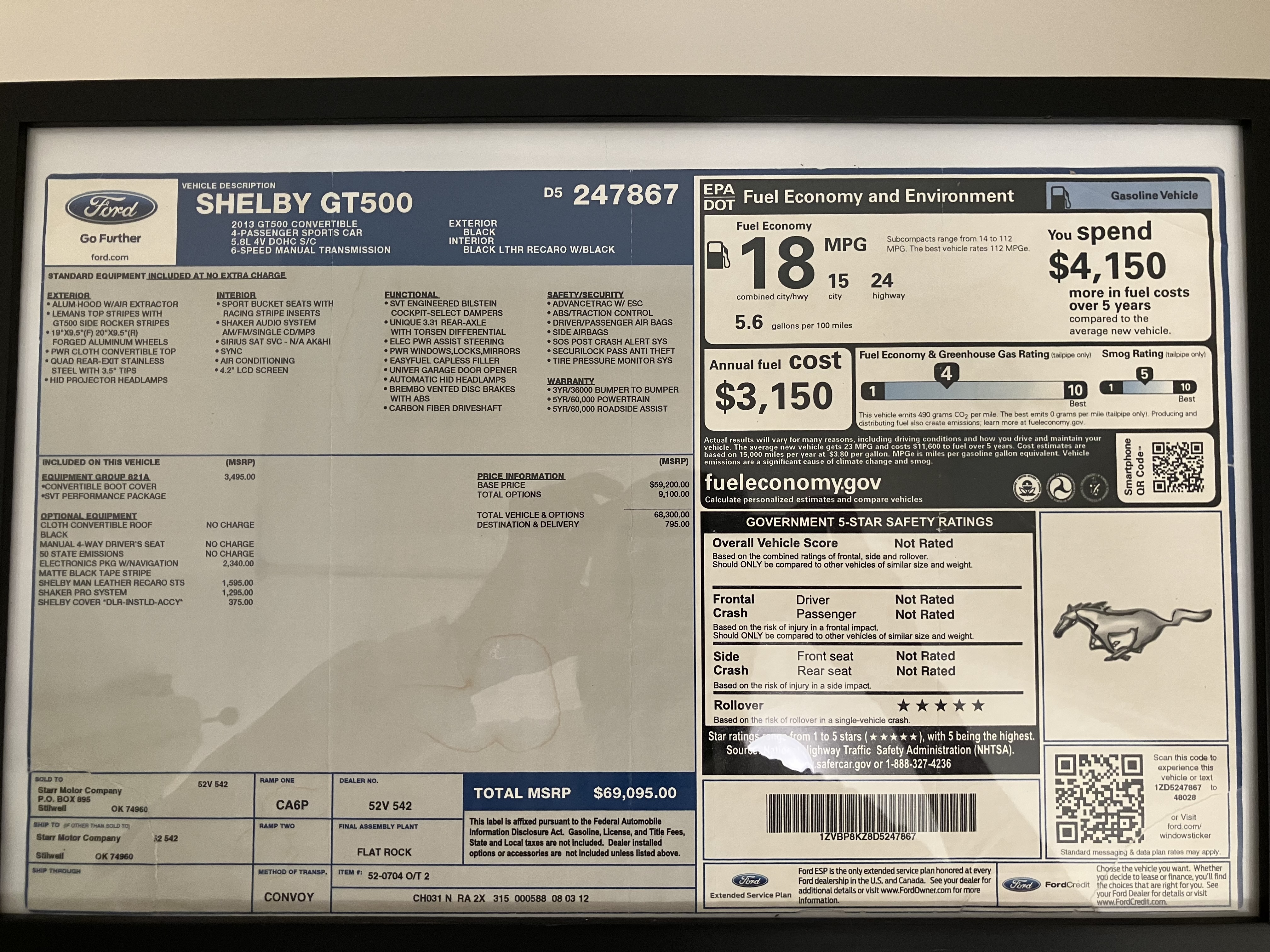 Used 2013 Ford Mustang Shelby GT500 RWD image 30