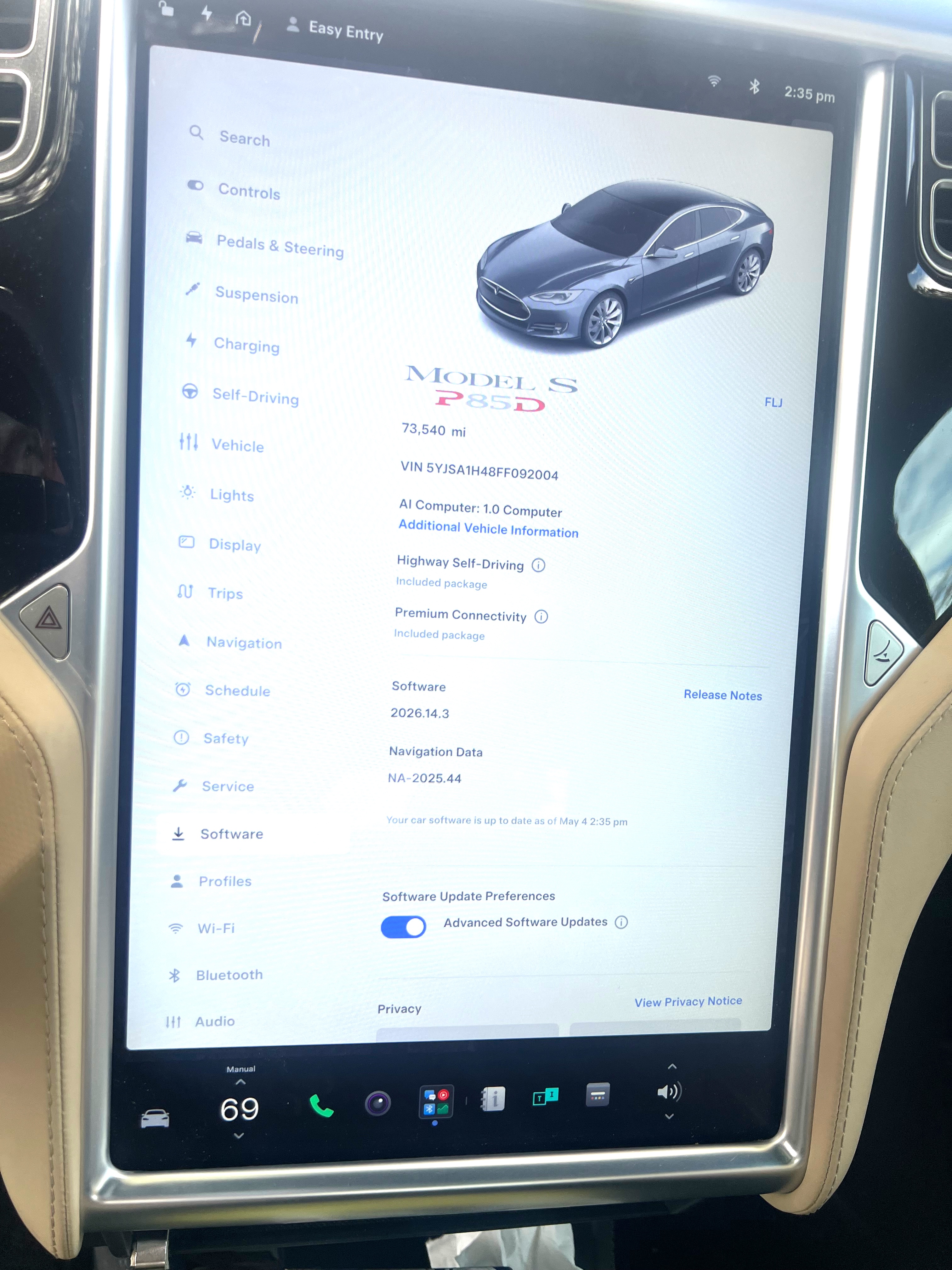 Used 2015 Tesla Model S P85D AWD/4WD image 5