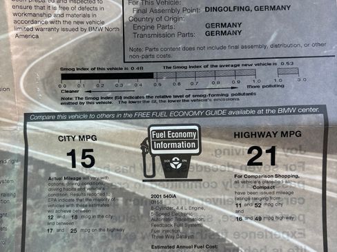 Used 2001 BMW 540i Sedan image 14