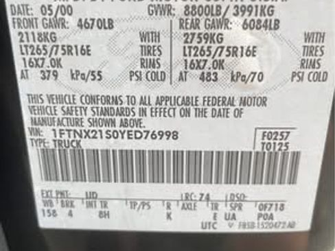 Used 2000 Ford F250 4x4 SuperCab Super Duty image 12