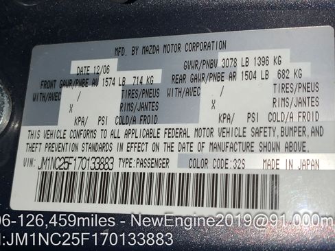 Used 2007 MAZDA MX-5 Miata Touring image 2