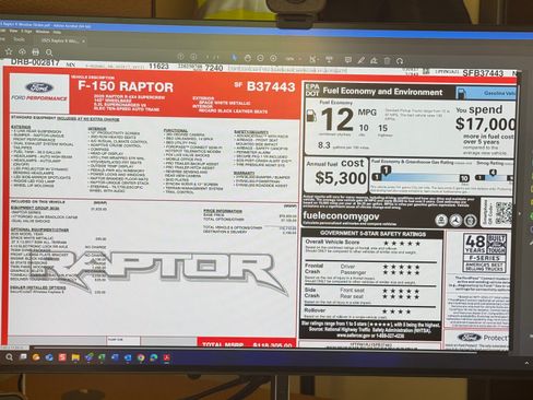 Used 2025 Ford F150 Raptor w/ Equipment Group 803A Raptor R AWD/4WD image 5