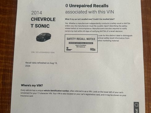 Used 2014 Chevrolet Sonic LT FWD image 10