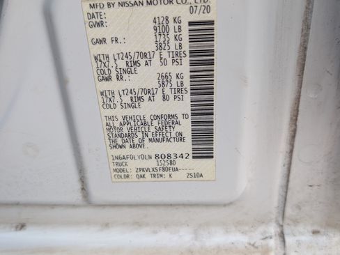 Used 2020 Nissan NV 2500 SV image 24